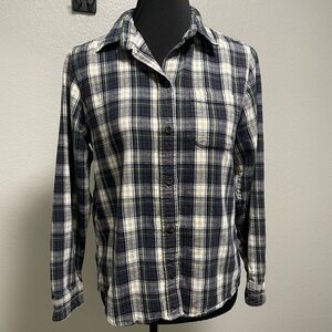 L.L.Bean Women’s Plaid Long Sleeve Button Down Flannel Camping Hiking Small